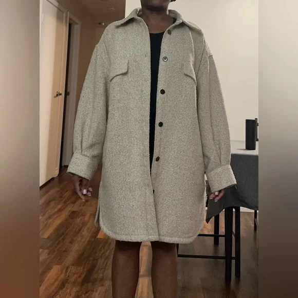 H&M Cream Textured Jacket - Picture 3 of 16